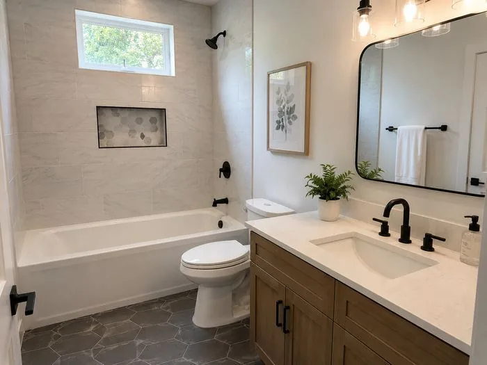 Bathroom remodel finished by Francis Remodeling in Gaithersburg, MD